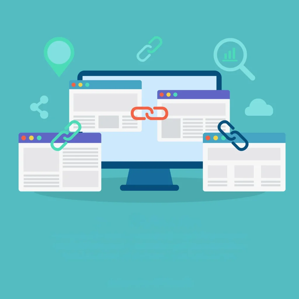 Visuals of backlinks in seo