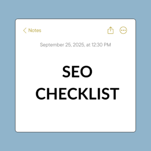 SEO Checklist